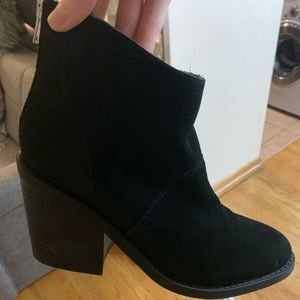Black suede boots
